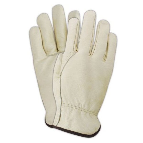 Magid RoadMaster Unlined Grain Cowhide Leather Drivers Gloves, L, 12PK B6571DE-L
